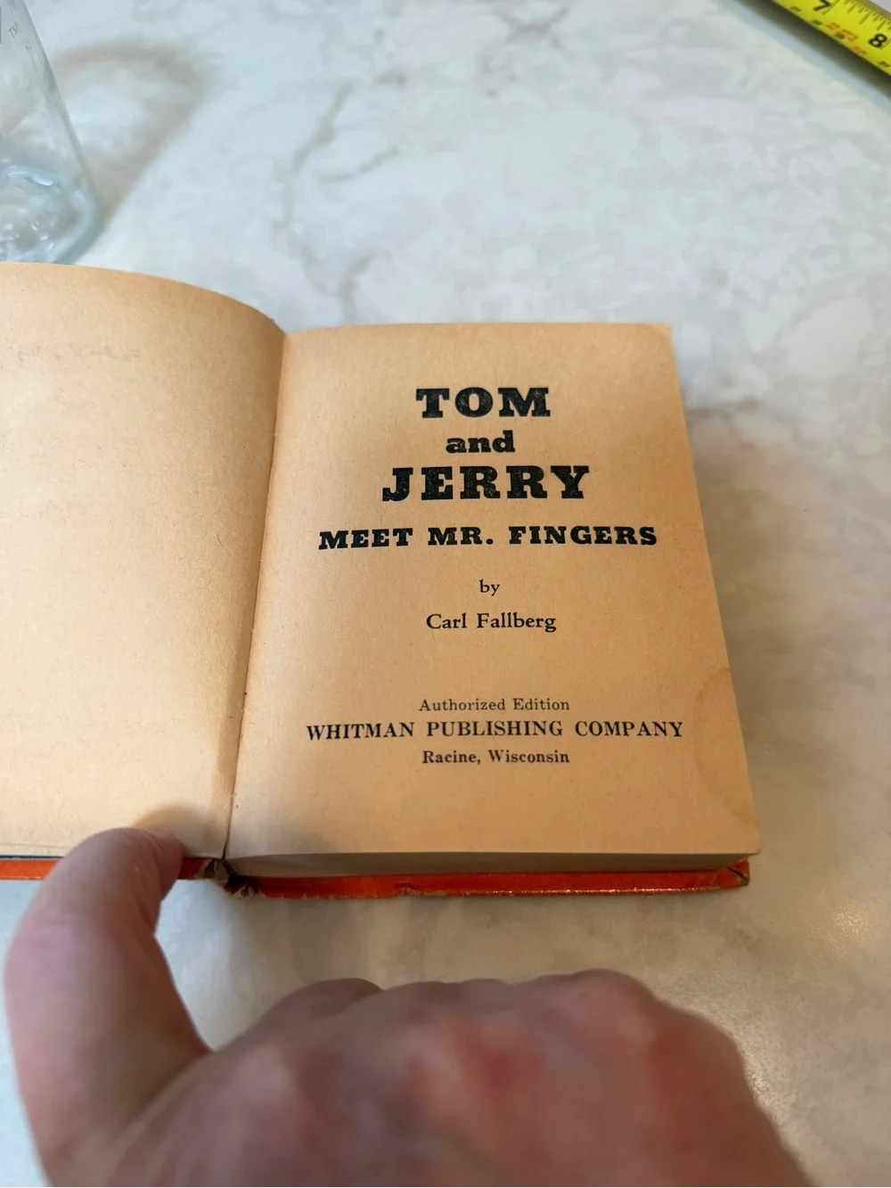VIntage 1967 Tom and Jerry Book AND Welch’s Jelly Jar Glass